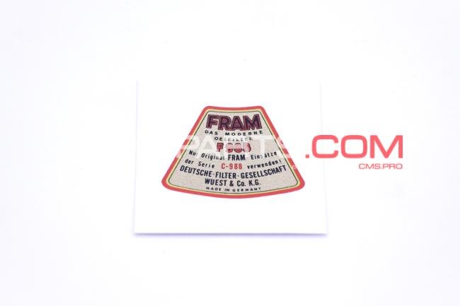 AUTOCOLL."FRAM"FILT.A HUIL.356