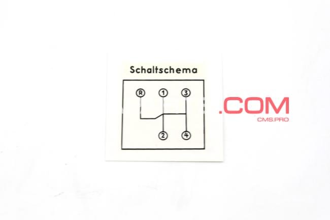 AUTOCOLL. PAREBRISE 356 B-C "SCHALTSCHEMA"