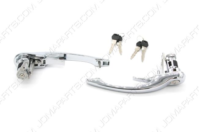 COMPLETE DOORHANDLE SET CHROME 911 69-77