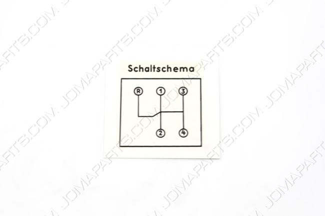 AUTOCOLL. PAREBRISE 356 B-C "SCHALTSCHEMA"
