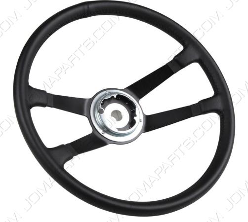 STUURWIEL ZWART LEER 39CM 911 -72 