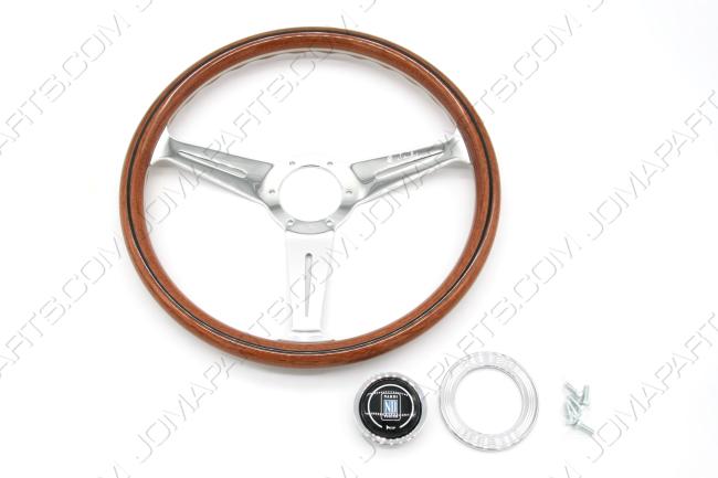 NARDI STUUR ZONDER NAAF 36CM HOUT CHROOM SPAKEN