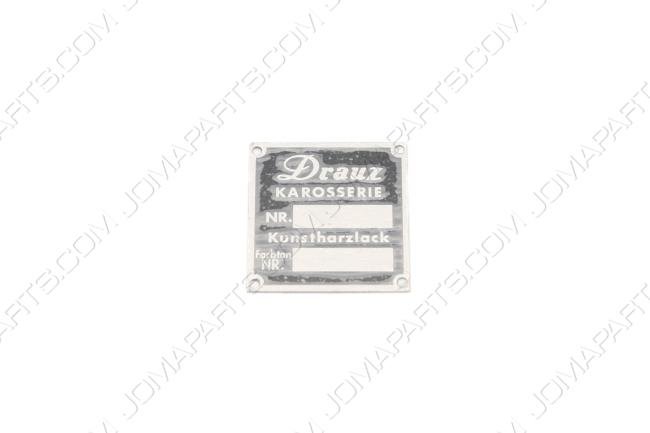 CAROSSERIEPLAATJE DRAUZ