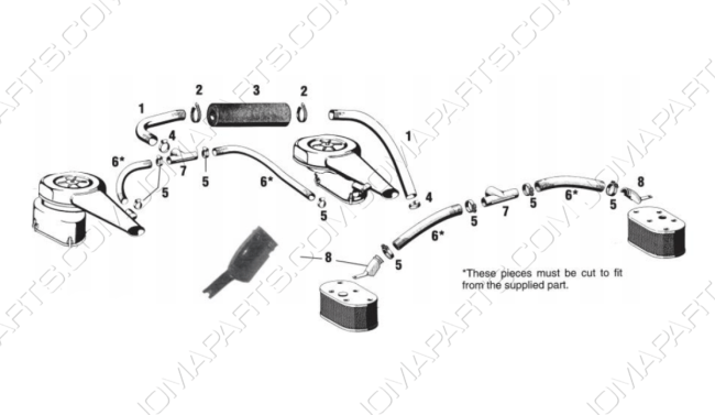 Tuyaux du filtre à air