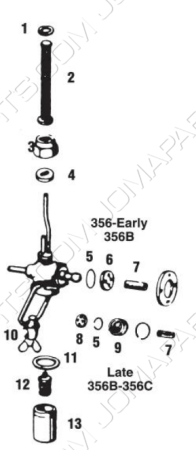 Piezas de repuesto para grifo de combustible 356