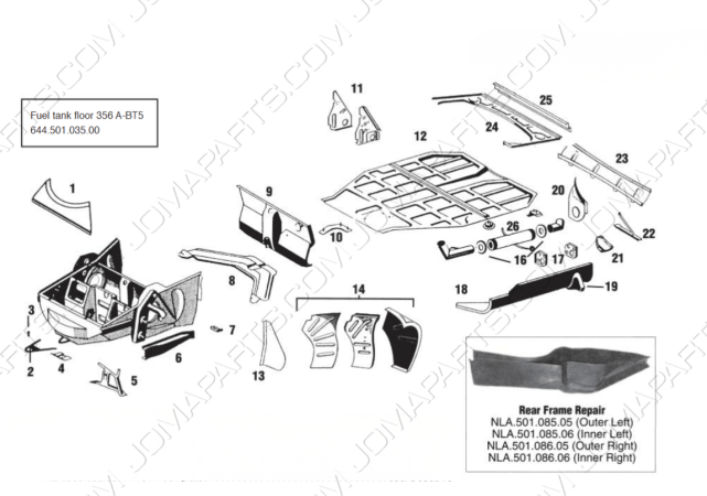 Pièces structurelles de carrosserie 356