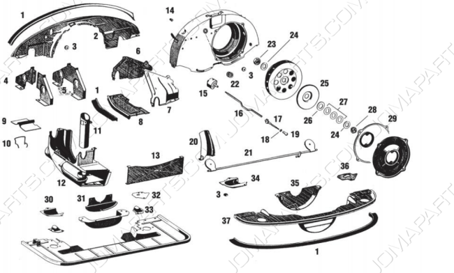 Chapas del motor 356