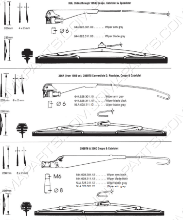 Ruitenwisserarmen & -bladen 356