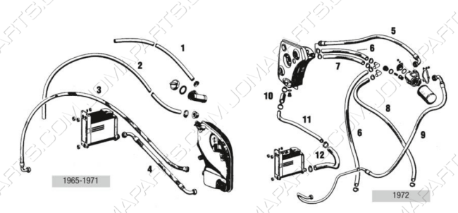 Mangueras, tubos & líneas de aceite 911 1965-72