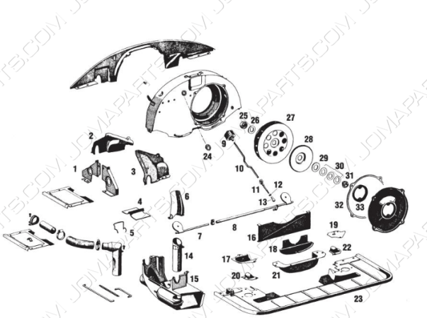 Pièce de tôlerie moteur 912