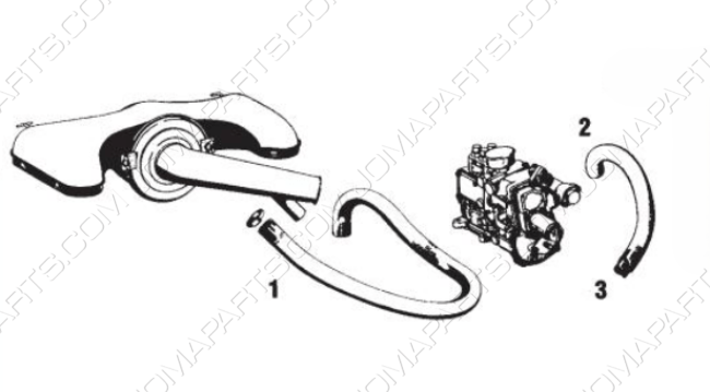 Tuyaux de préchauffage dans le compartiment moteur 911 & 912