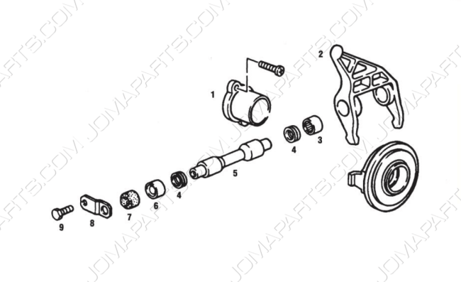 Kupplungsausrückmechanismus 911 87-89 + 911 Turbo 89