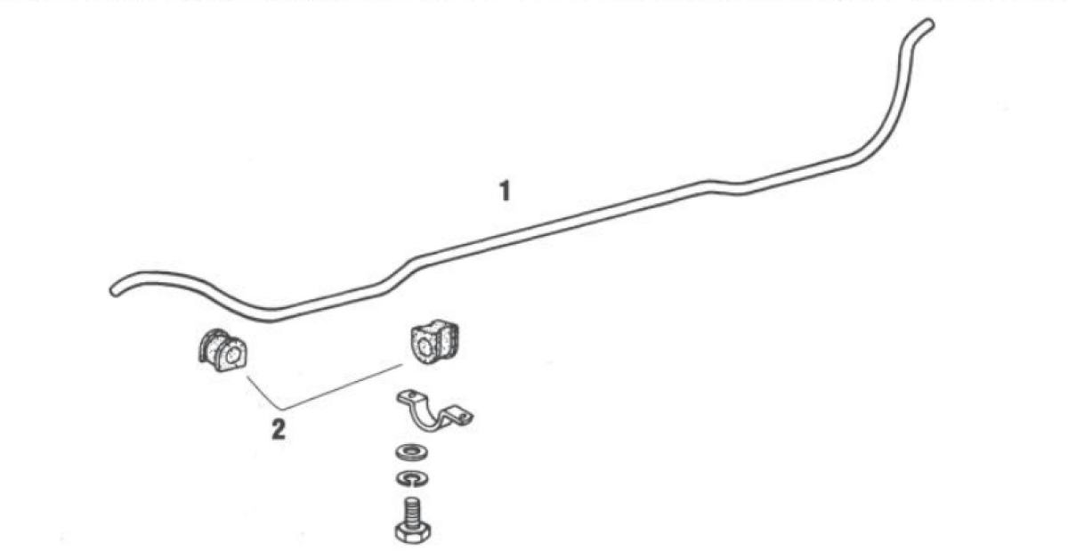 Front sway bar components 911 1974-89
