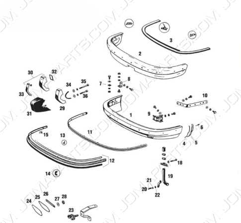 voorbumpers 911 1965-73