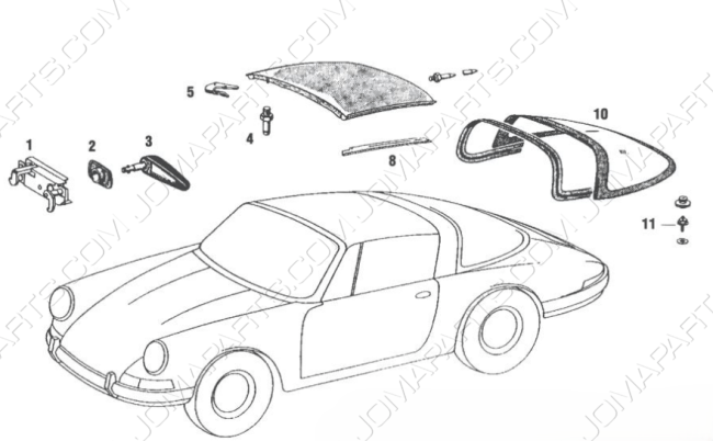911 Targa-dakonderdelen