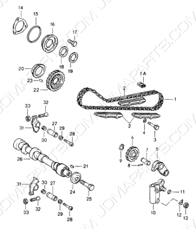 Klepbediening links 964 3.3L Turbo