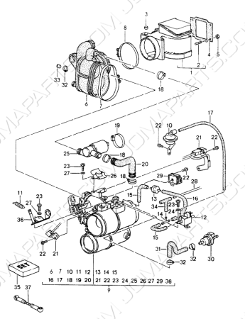 Gasklephuis en toebehoren 964 C2/4