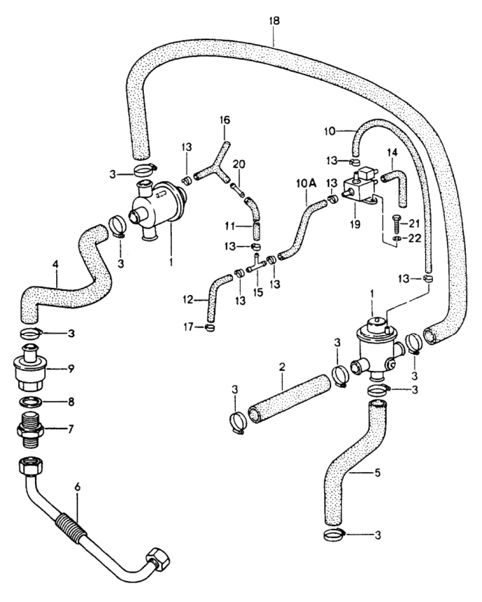 Air Injection Hoses 964 Turbo